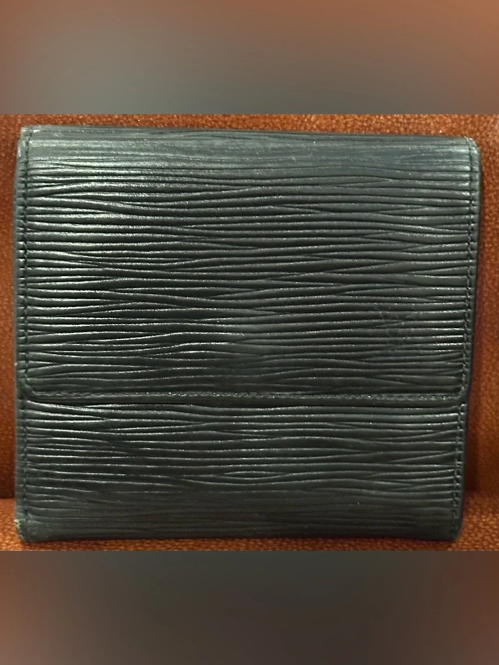 Louis Vuitton Luxury Black Epi Leather Compact Bifold Wallet EUC
